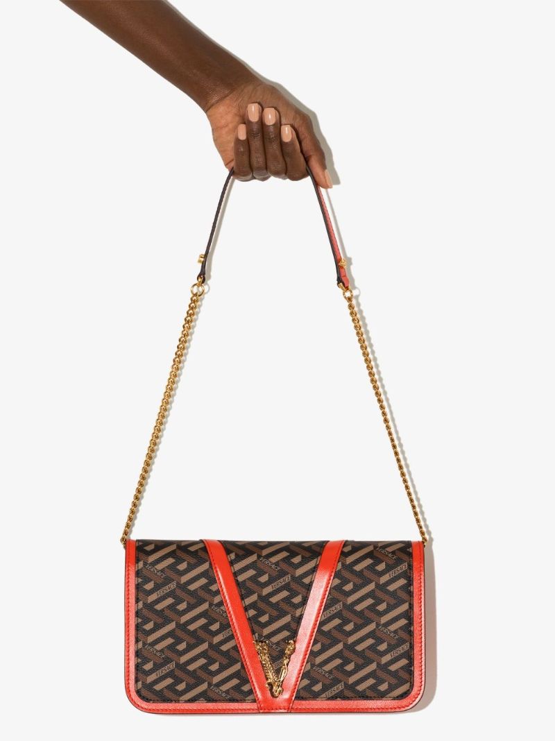 Red Virtus La Greca Shoulder Bag