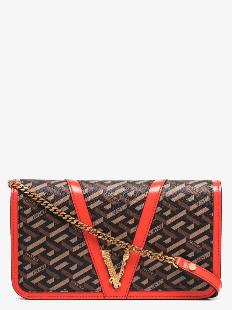 Red Virtus La Greca Shoulder Bag