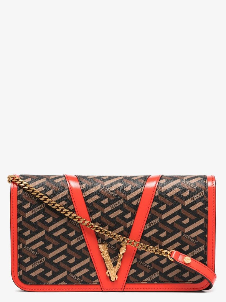Red Virtus La Greca Shoulder Bag