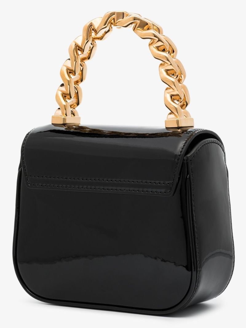 Black La Medusa Patent Leather Mini Bag