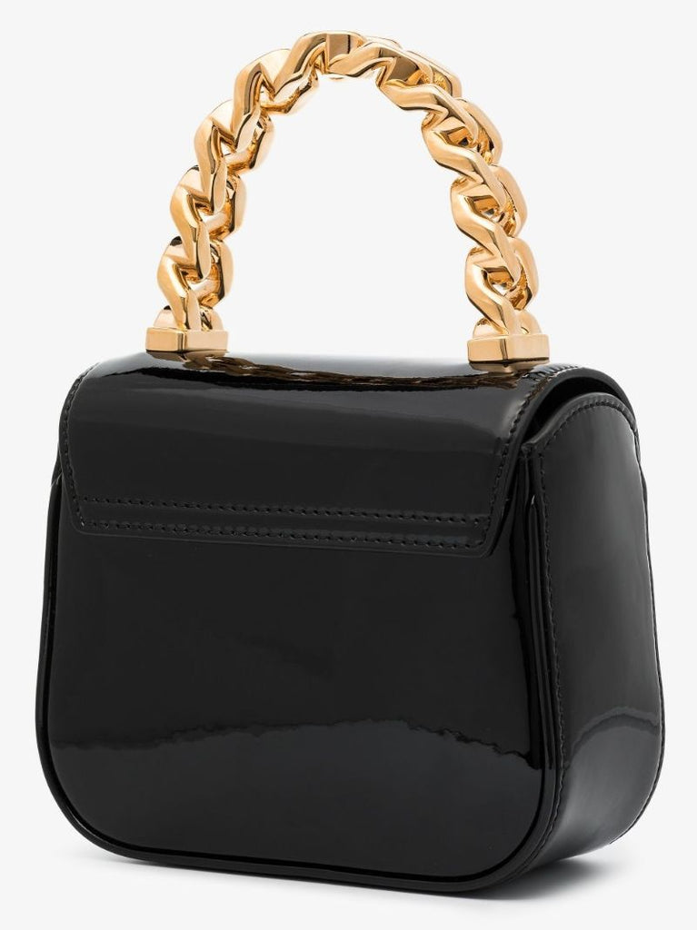 Black La Medusa Patent Leather Mini Bag