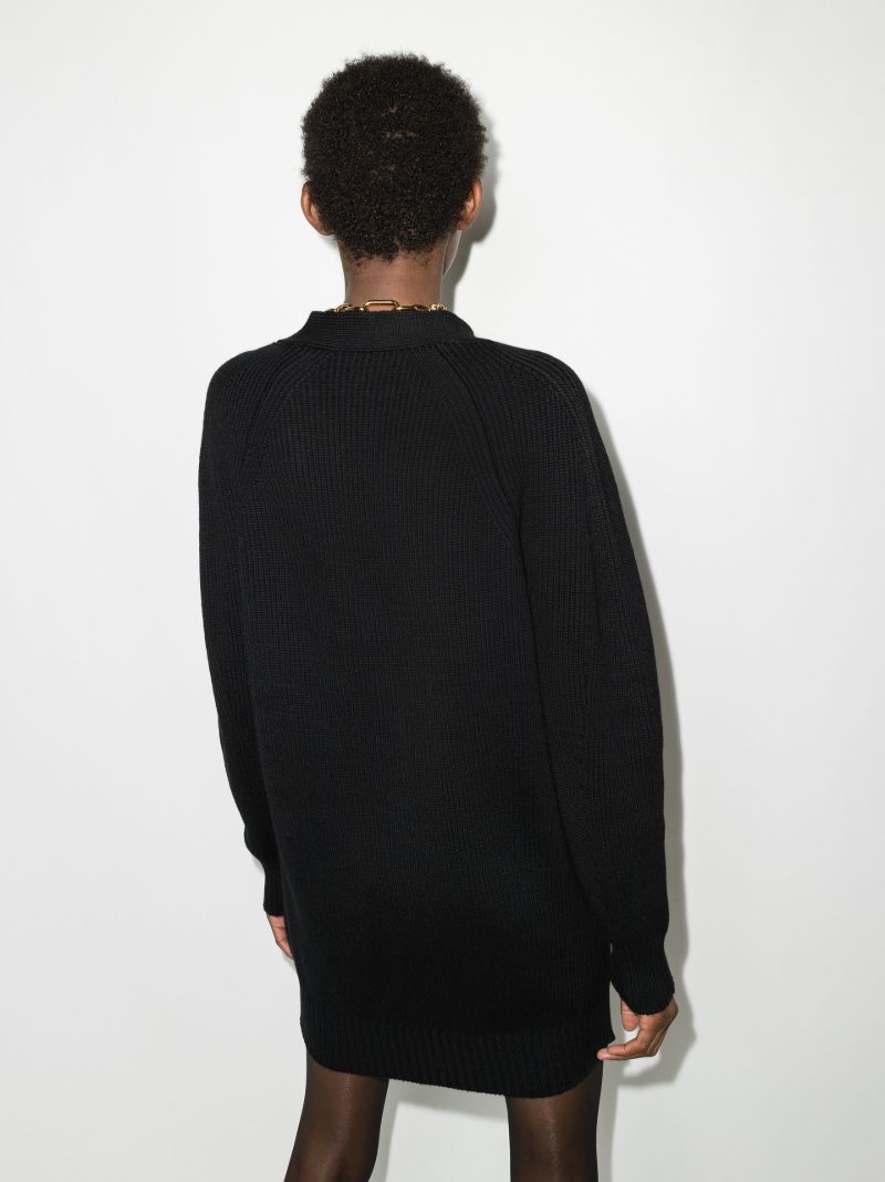 Greca Trim Wool Cardigan