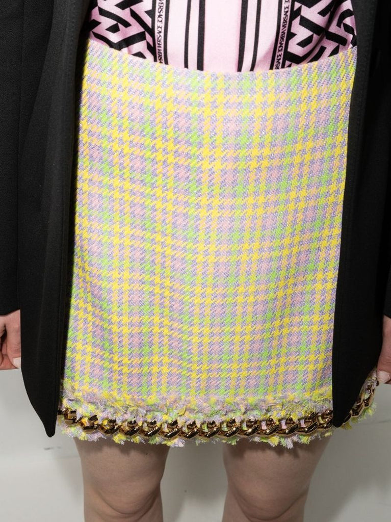 Chain Tweed Mini Skirt