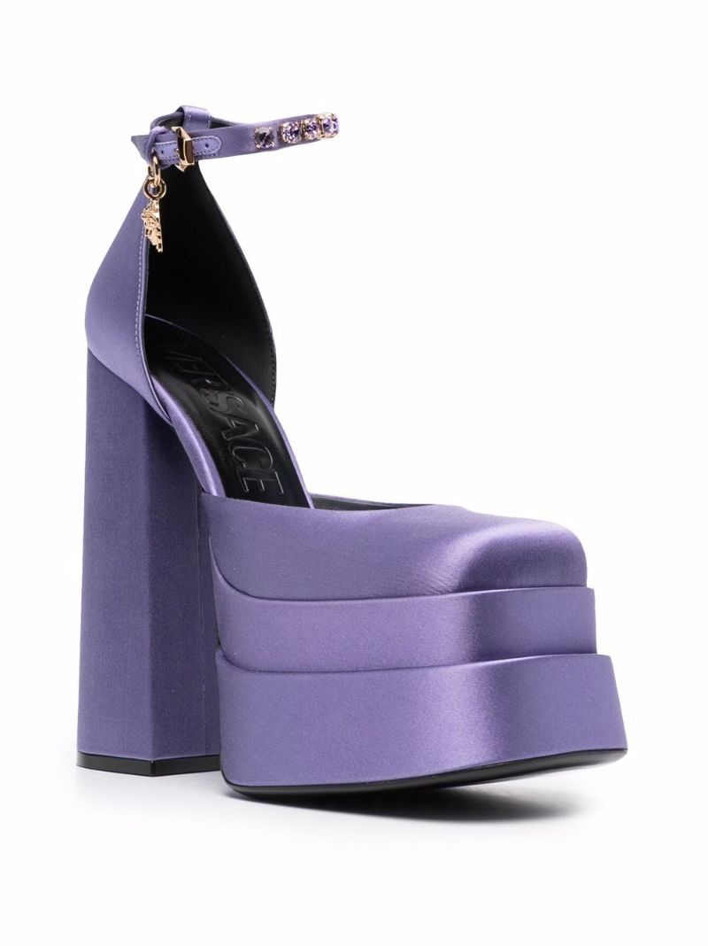Purple Medusa Aevitas 155 Satin Pumps