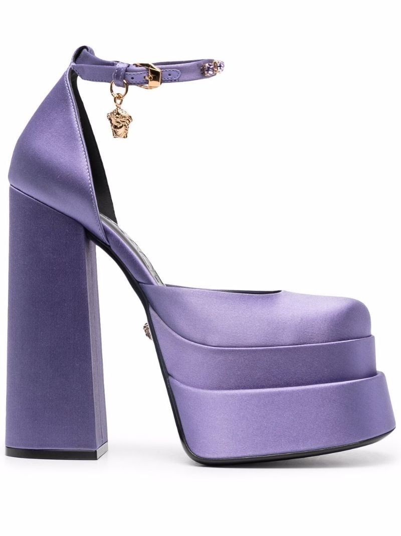 Purple Medusa Aevitas 155 Satin Pumps
