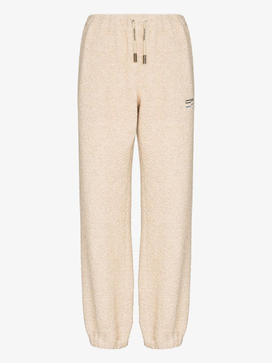 Embroidered Logo Teddy Track Pants