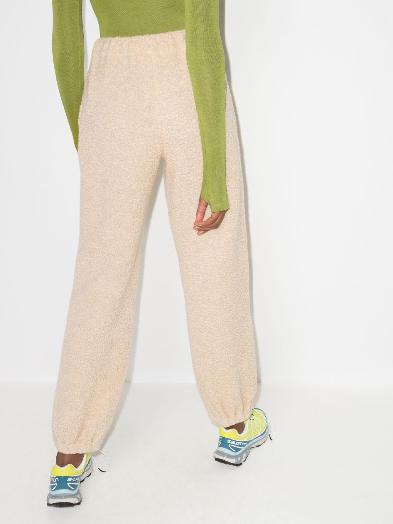 Embroidered Logo Teddy Track Pants