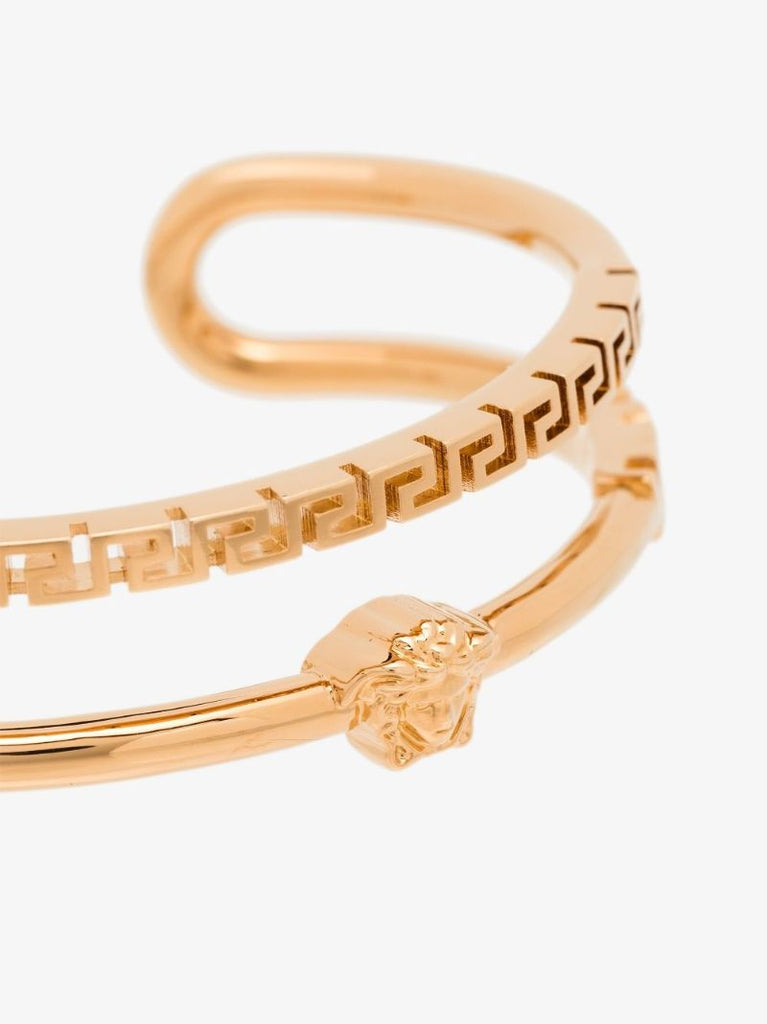 Gold Tone La Medusa Cuff Bracelet