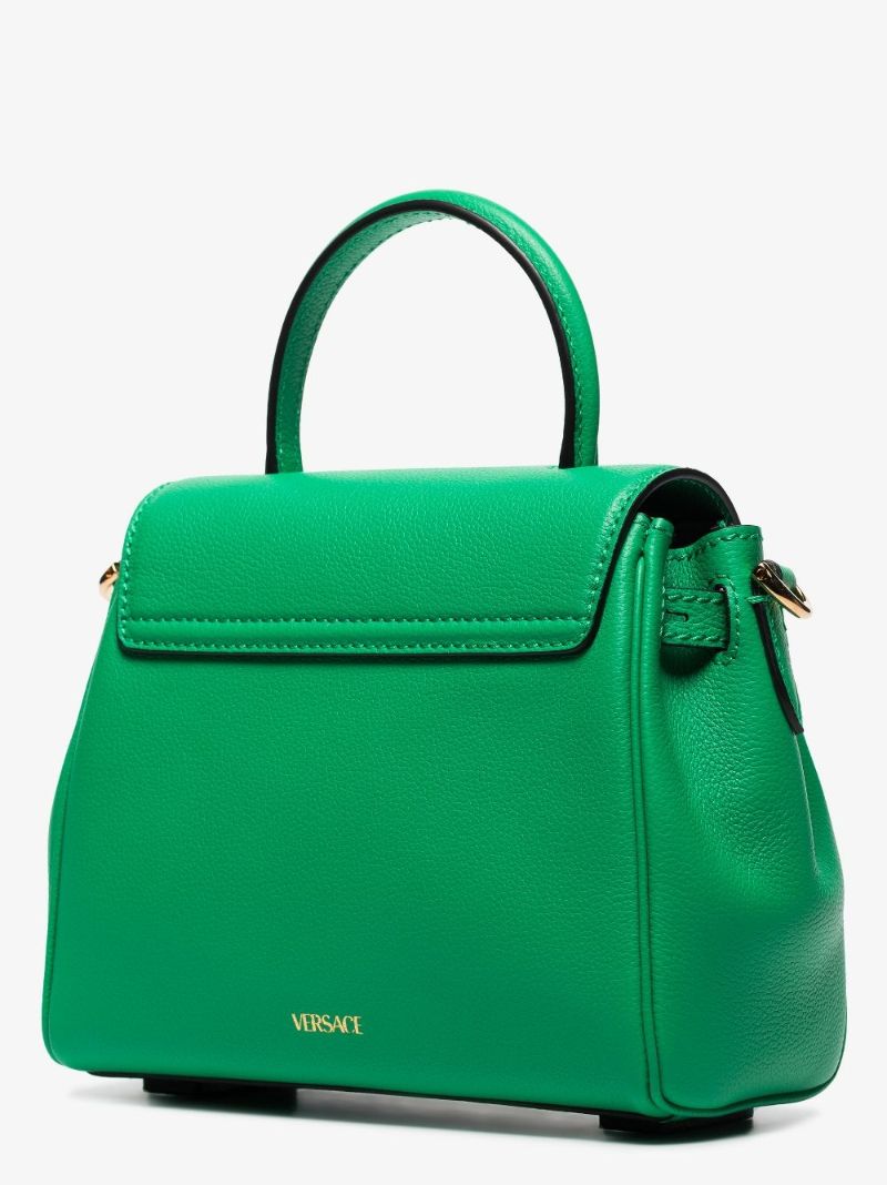 Green La Medusa Small Leather Shoulder Bag