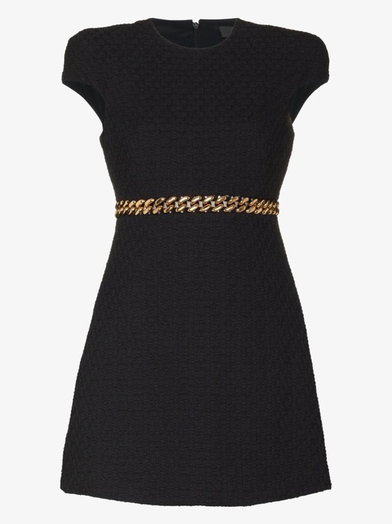 Chain Cotton Tweed Mini Dress