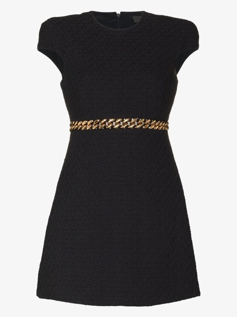 Chain Cotton Tweed Mini Dress