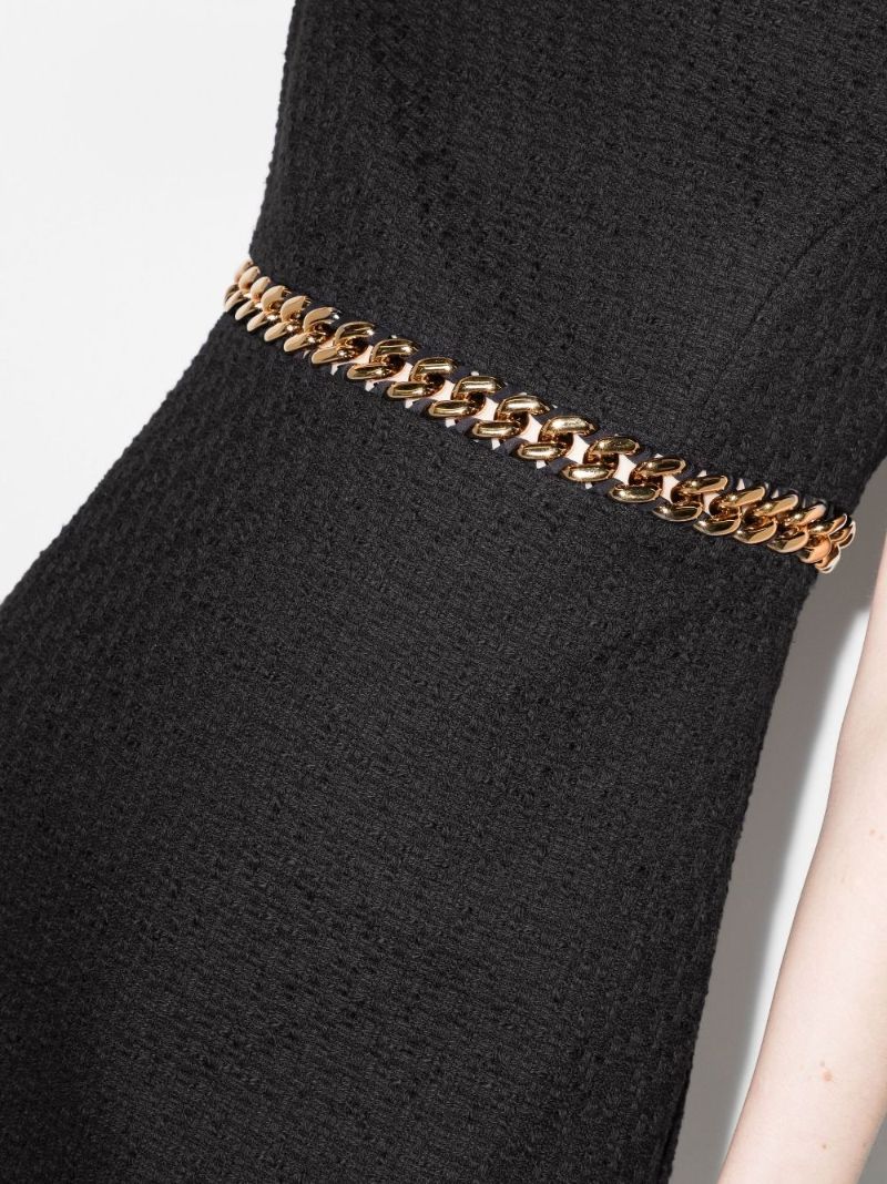 Chain Cotton Tweed Mini Dress