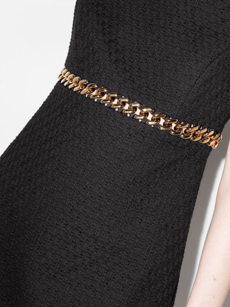 Chain Cotton Tweed Mini Dress