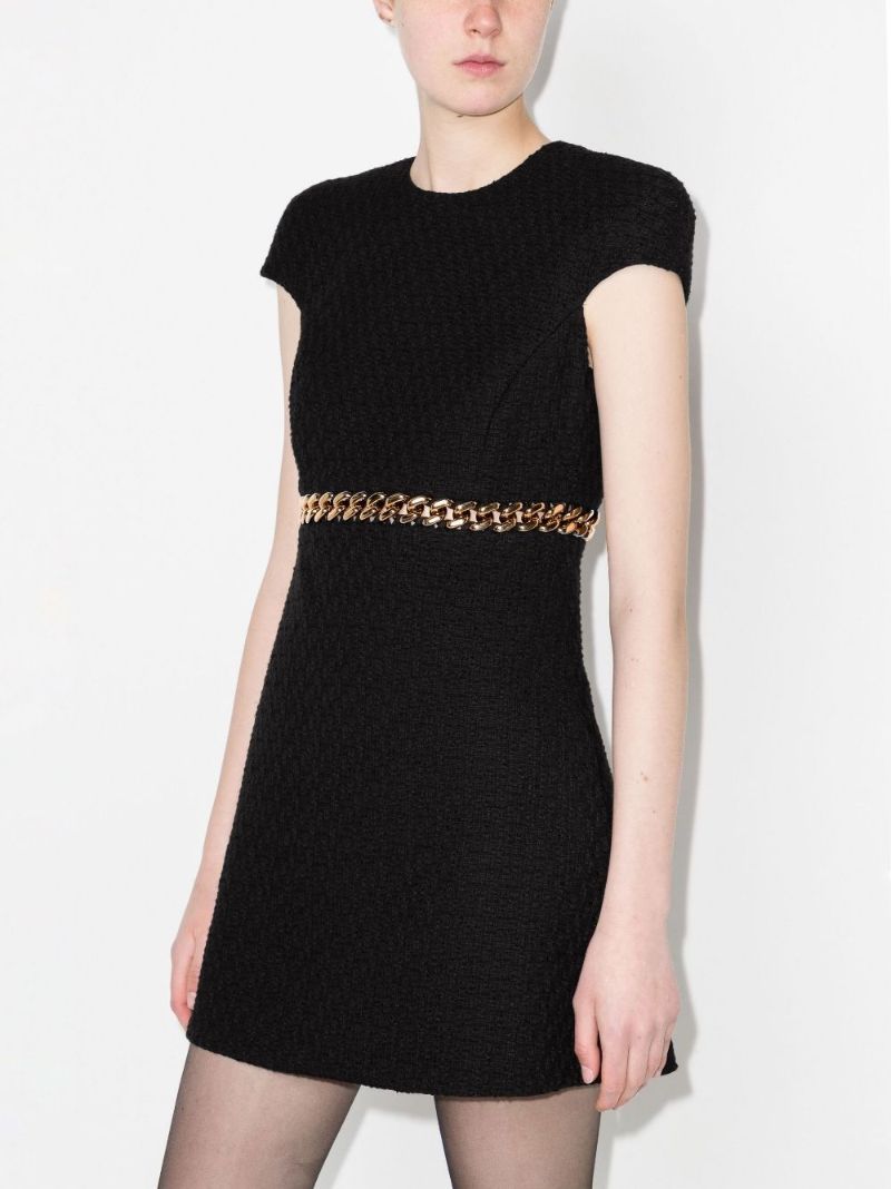 Chain Cotton Tweed Mini Dress