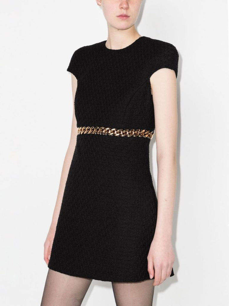 Chain Cotton Tweed Mini Dress