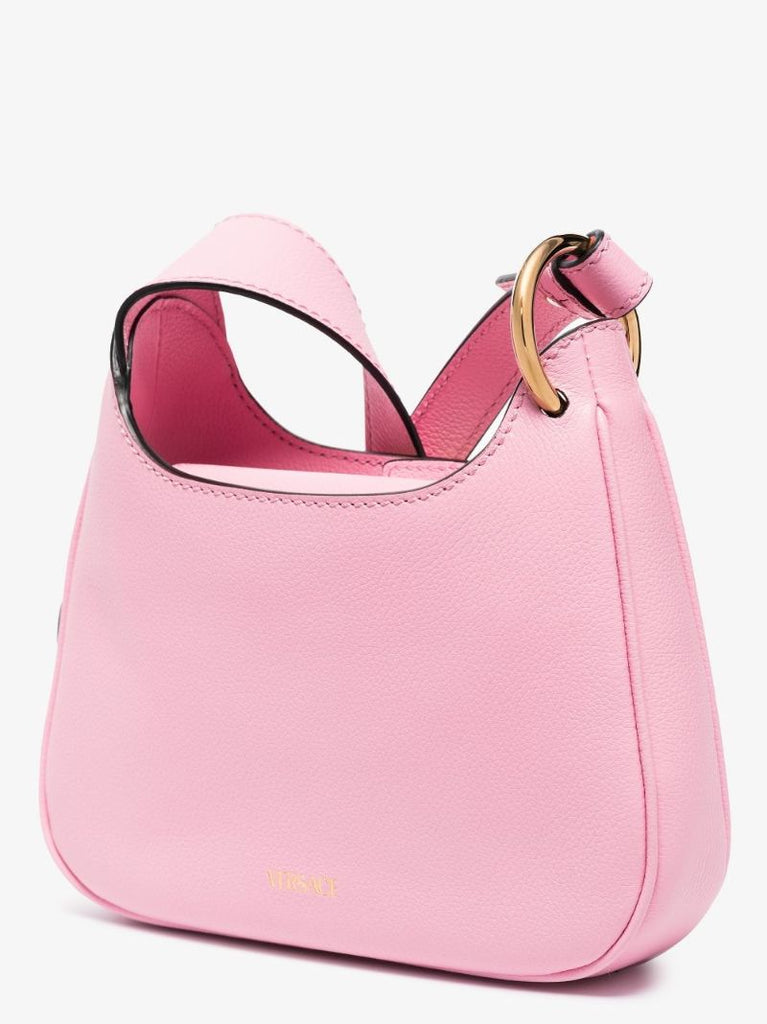 Pink La Medusa Small Leather Cross Body Bag