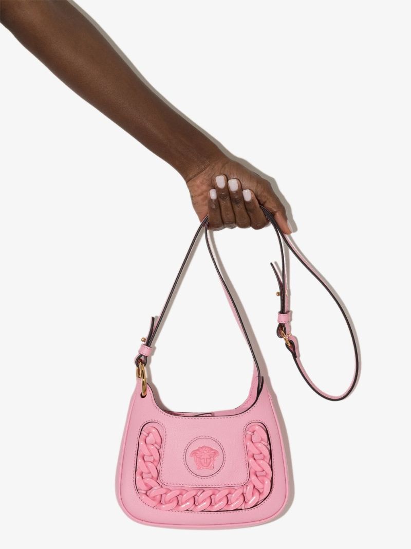 Pink La Medusa Small Leather Cross Body Bag