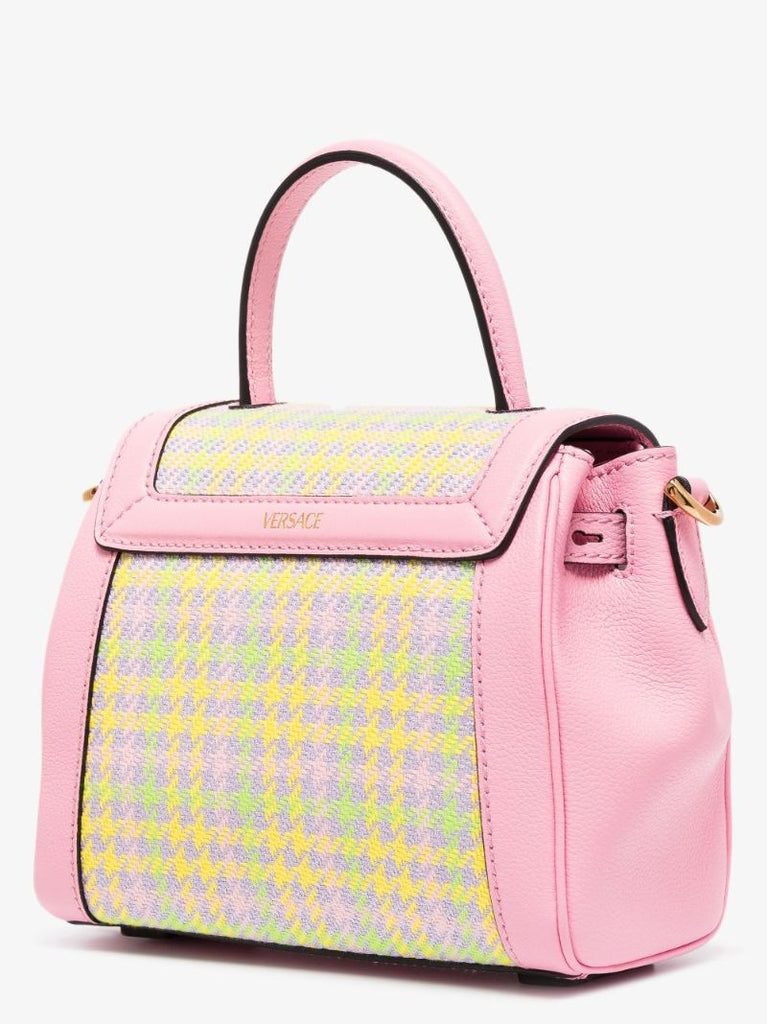 Pink La Medusa Medium Leather Shoulder Bag