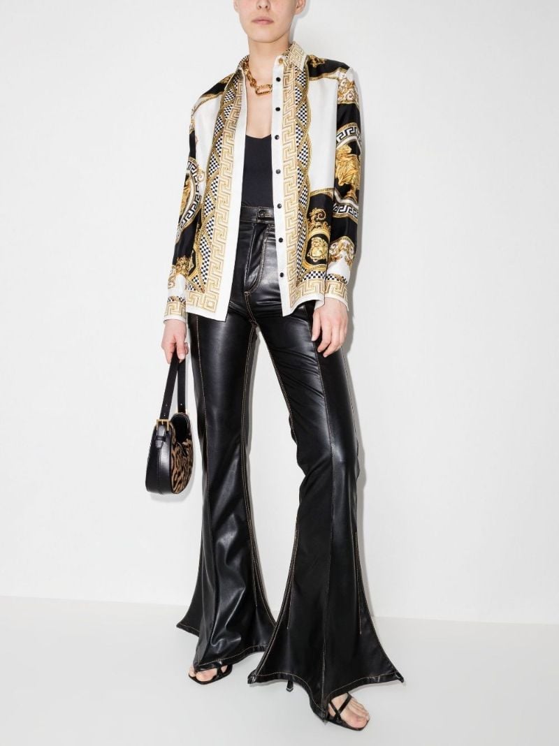 La Coupe Des Dieux Print Silk Shirt