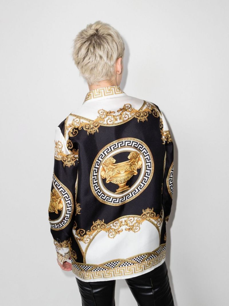La Coupe Des Dieux Print Silk Shirt