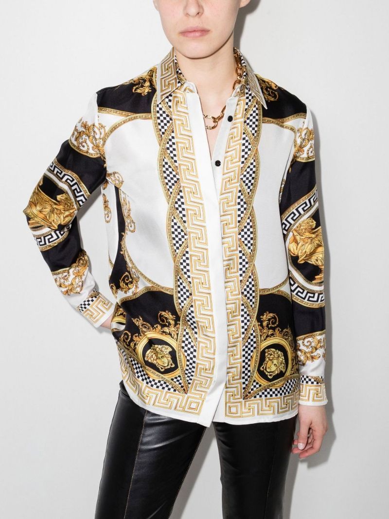 La Coupe Des Dieux Print Silk Shirt