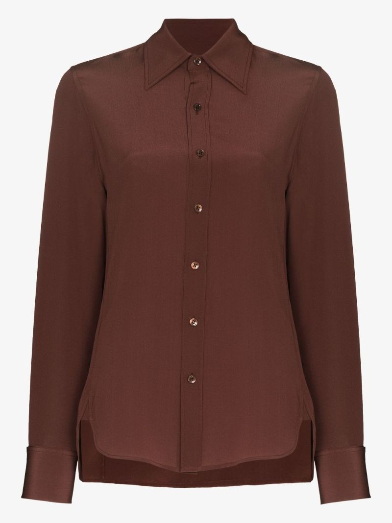 Brown Silk Shirt