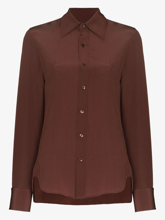 Brown Silk Shirt