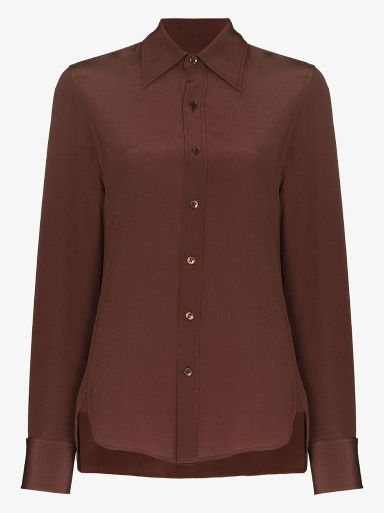 Brown Silk Shirt