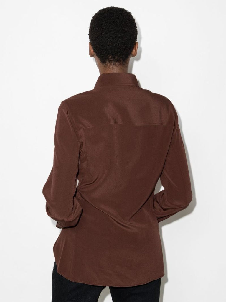 Brown Silk Shirt