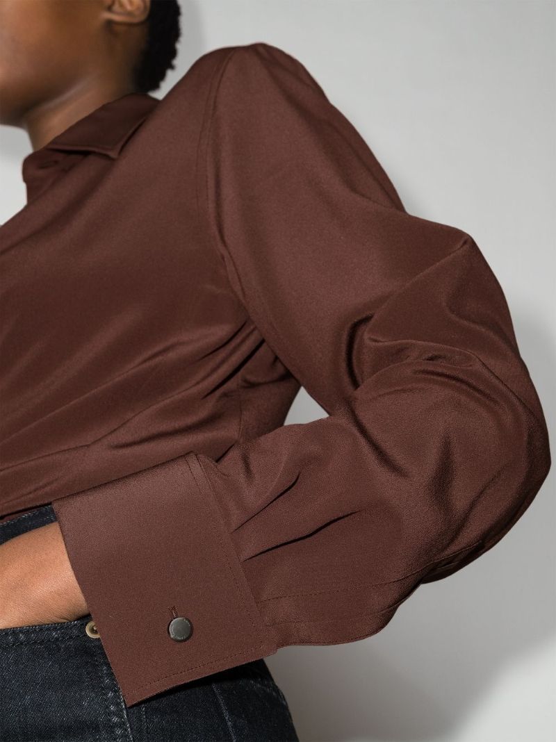 Brown Silk Shirt