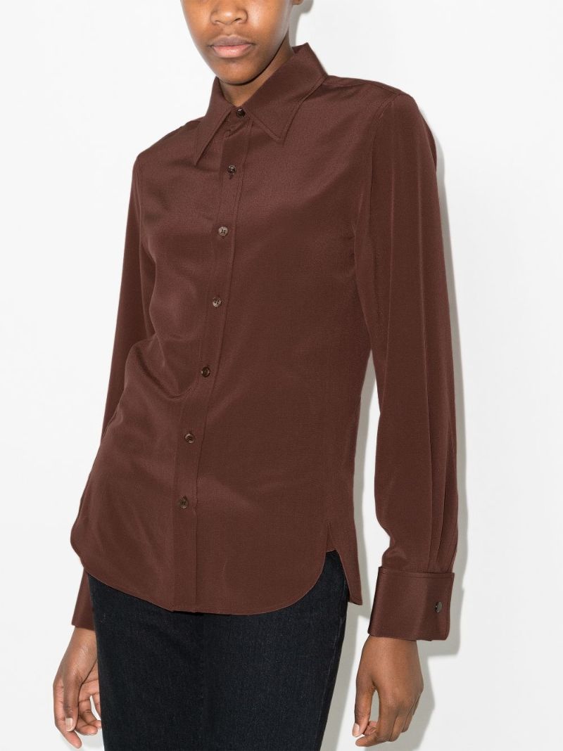 Brown Silk Shirt