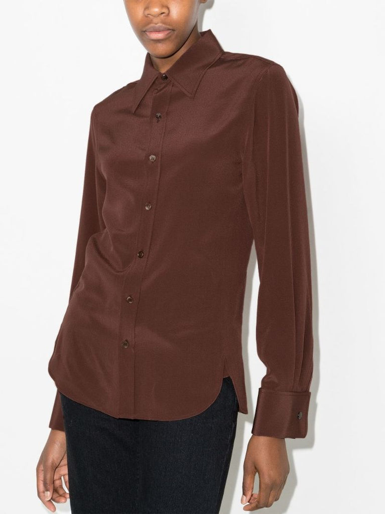 Brown Silk Shirt