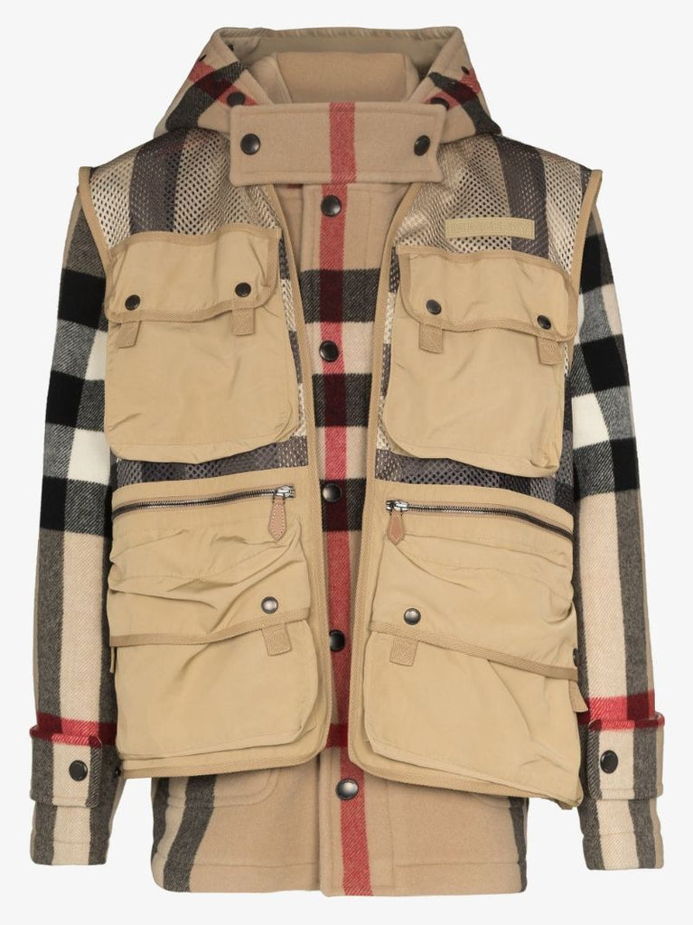 Neutral House Check Hooded Jacket
