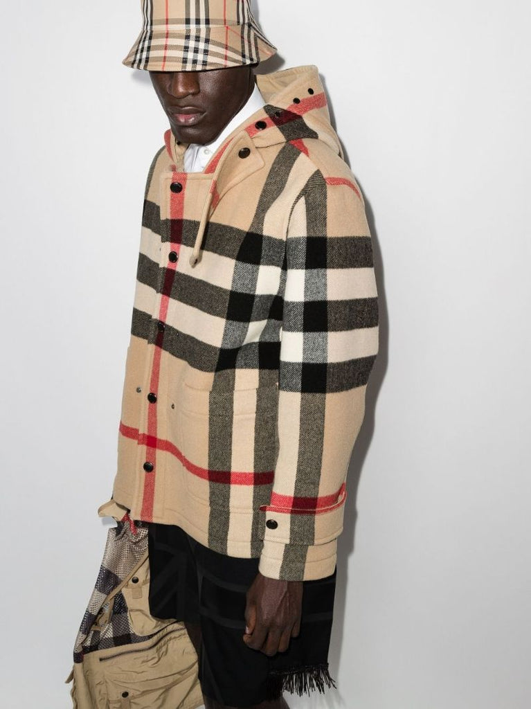 Neutral House Check Hooded Jacket