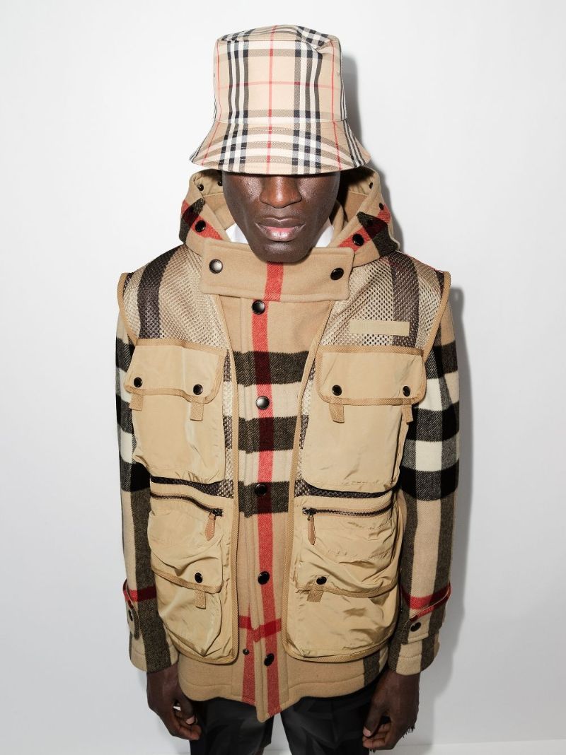 Neutral House Check Hooded Jacket