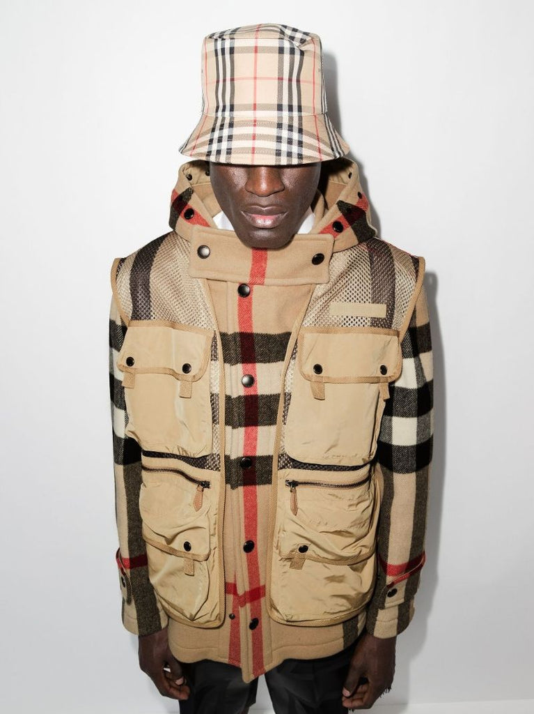 Neutral House Check Hooded Jacket
