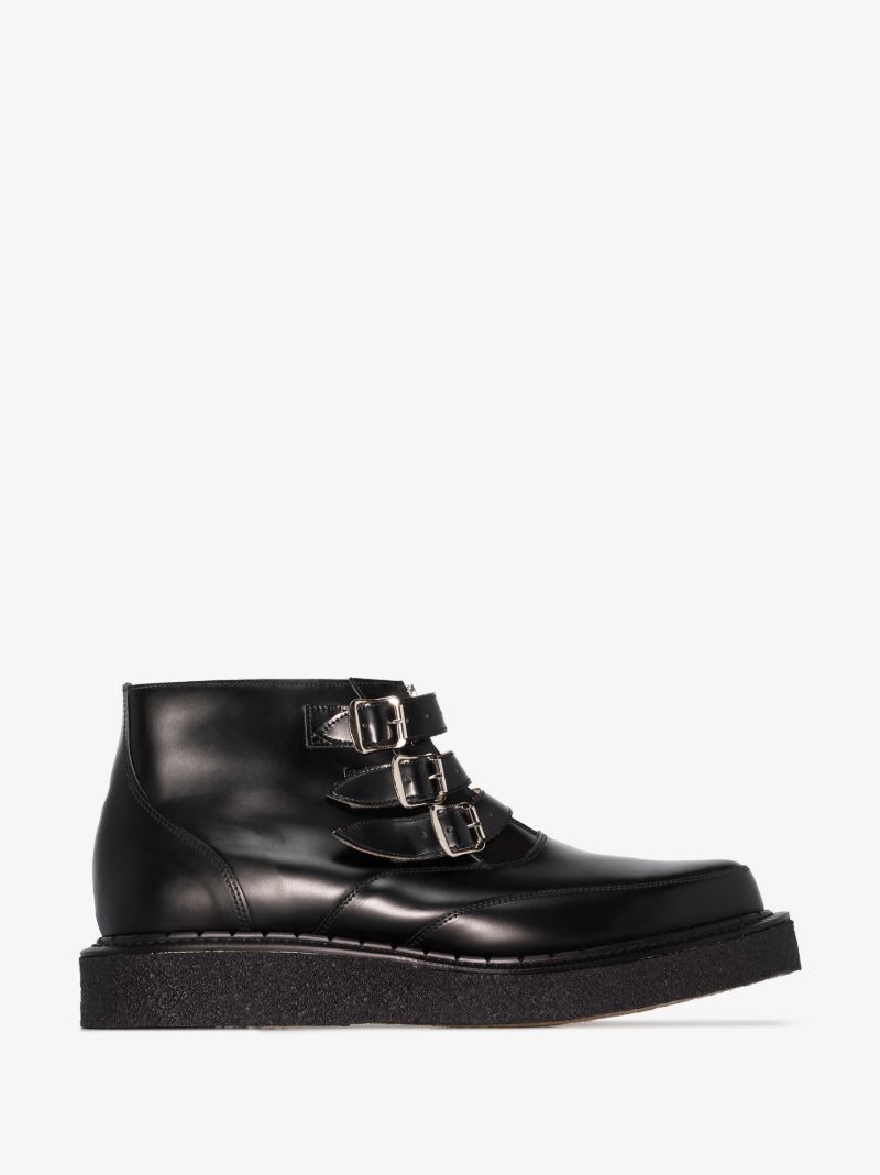 X George Cox Black Belted Creeper Boots