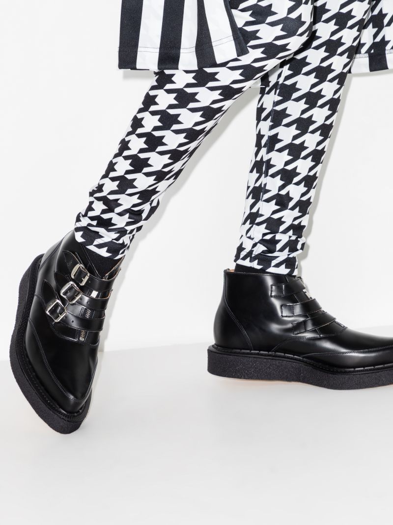 X George Cox Black Belted Creeper Boots
