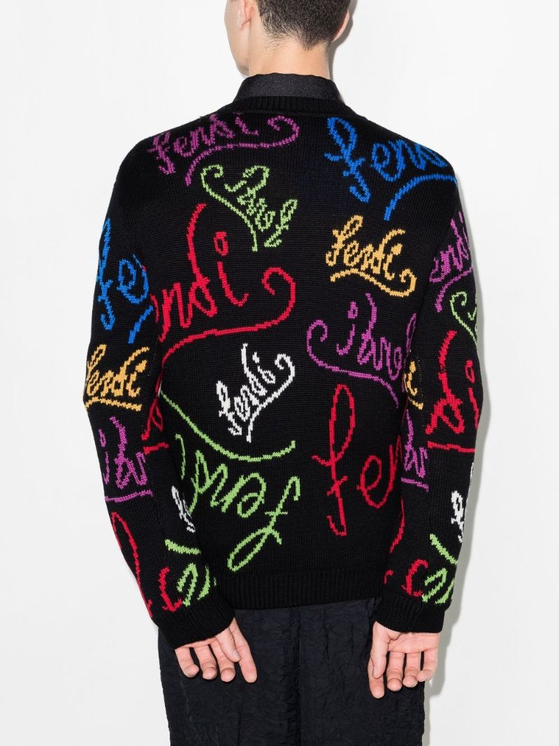 X Noel Fielding Logo Intarsia Wool Sweater