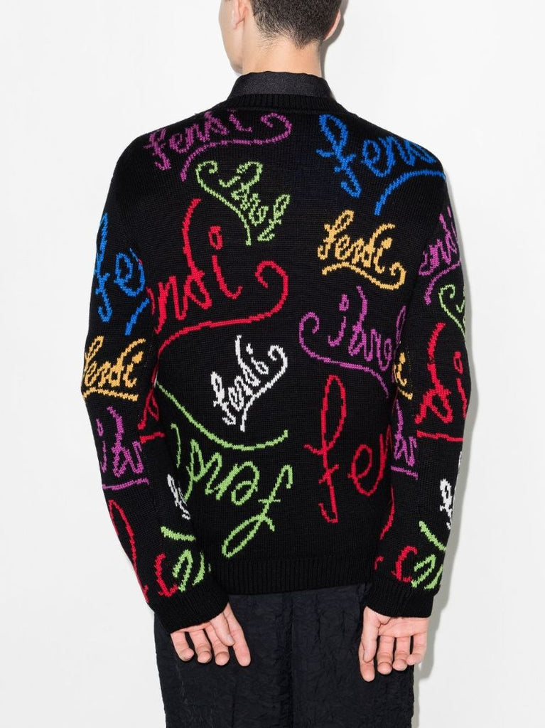 X Noel Fielding Logo Intarsia Wool Sweater