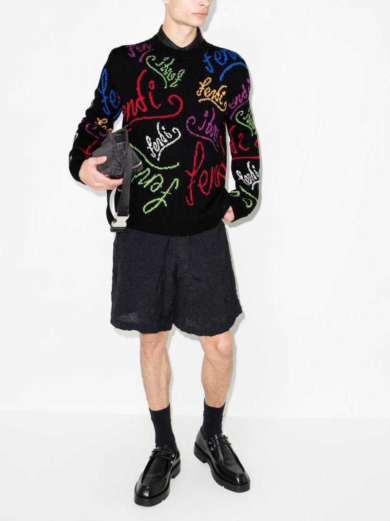 X Noel Fielding Logo Intarsia Wool Sweater