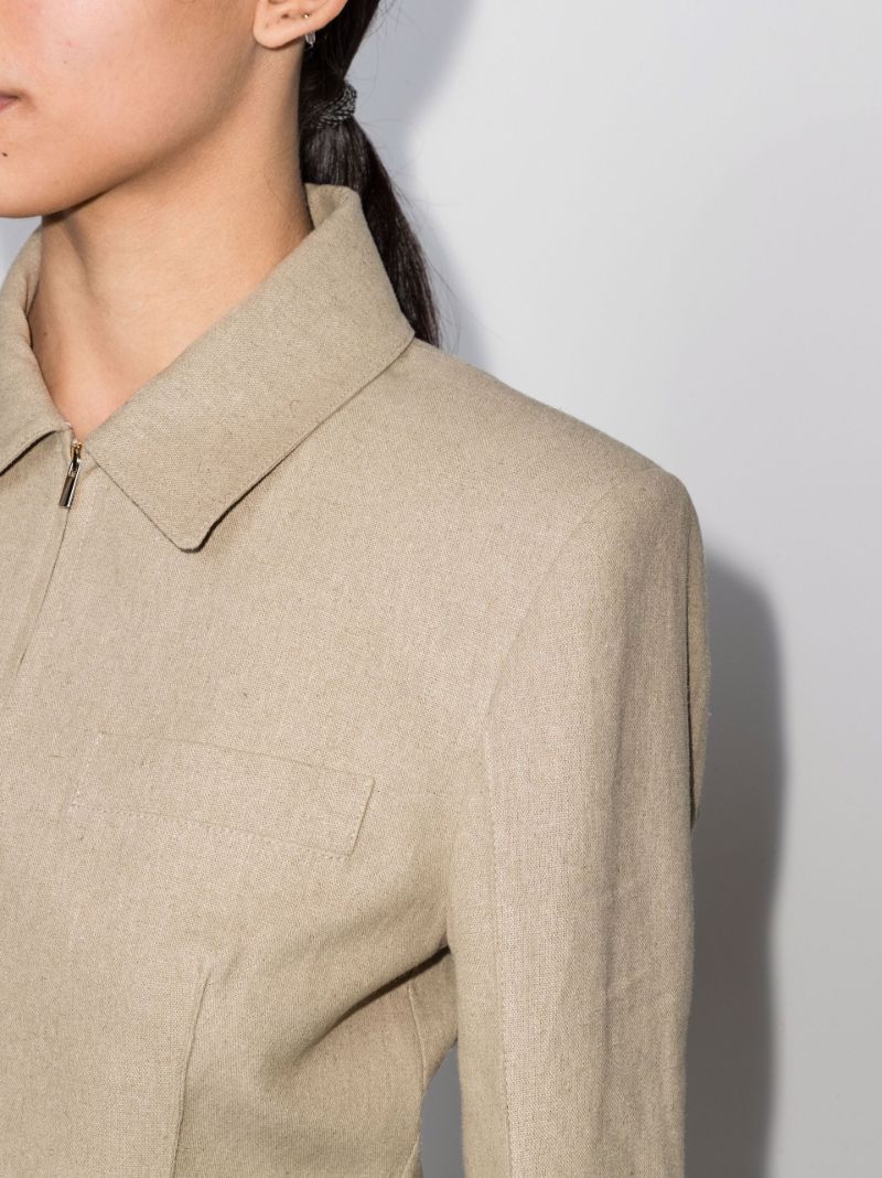 La Veste Limao Cropped Linen Jacket