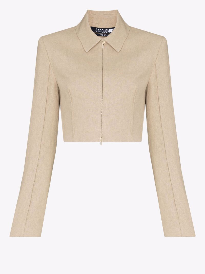 La Veste Limao Cropped Linen Jacket