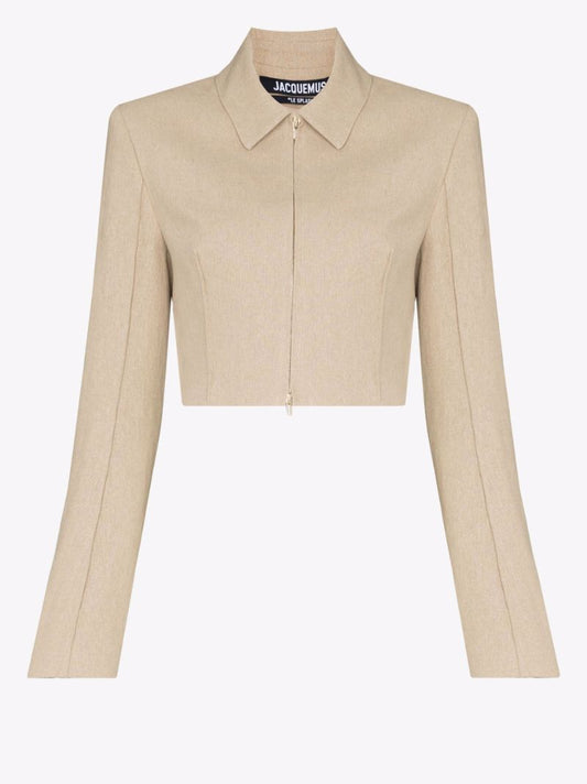 La Veste Limao Cropped Linen Jacket