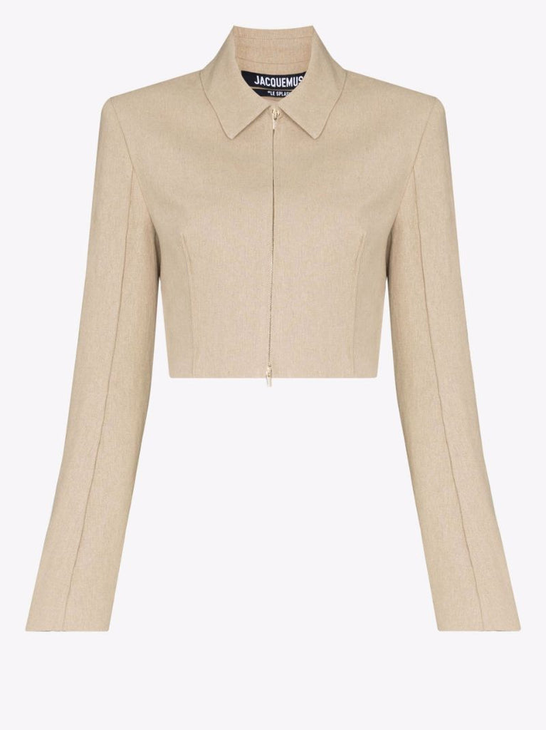 La Veste Limao Cropped Linen Jacket