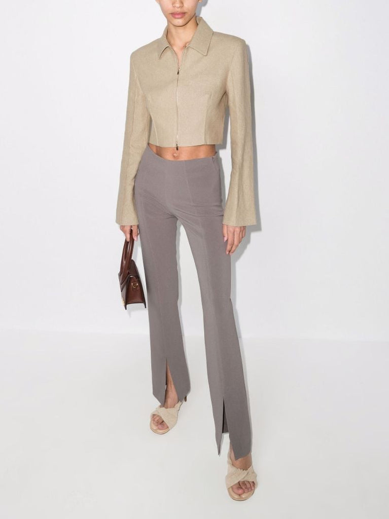 La Veste Limao Cropped Linen Jacket