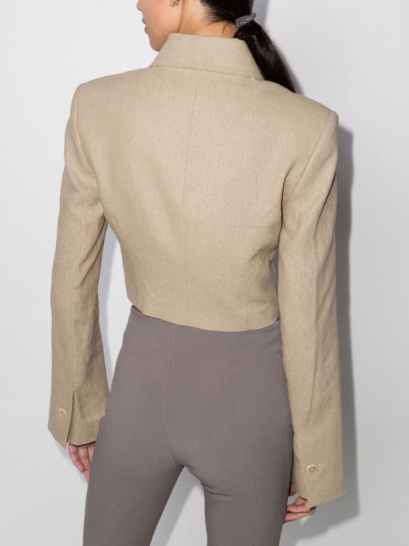 La Veste Limao Cropped Linen Jacket