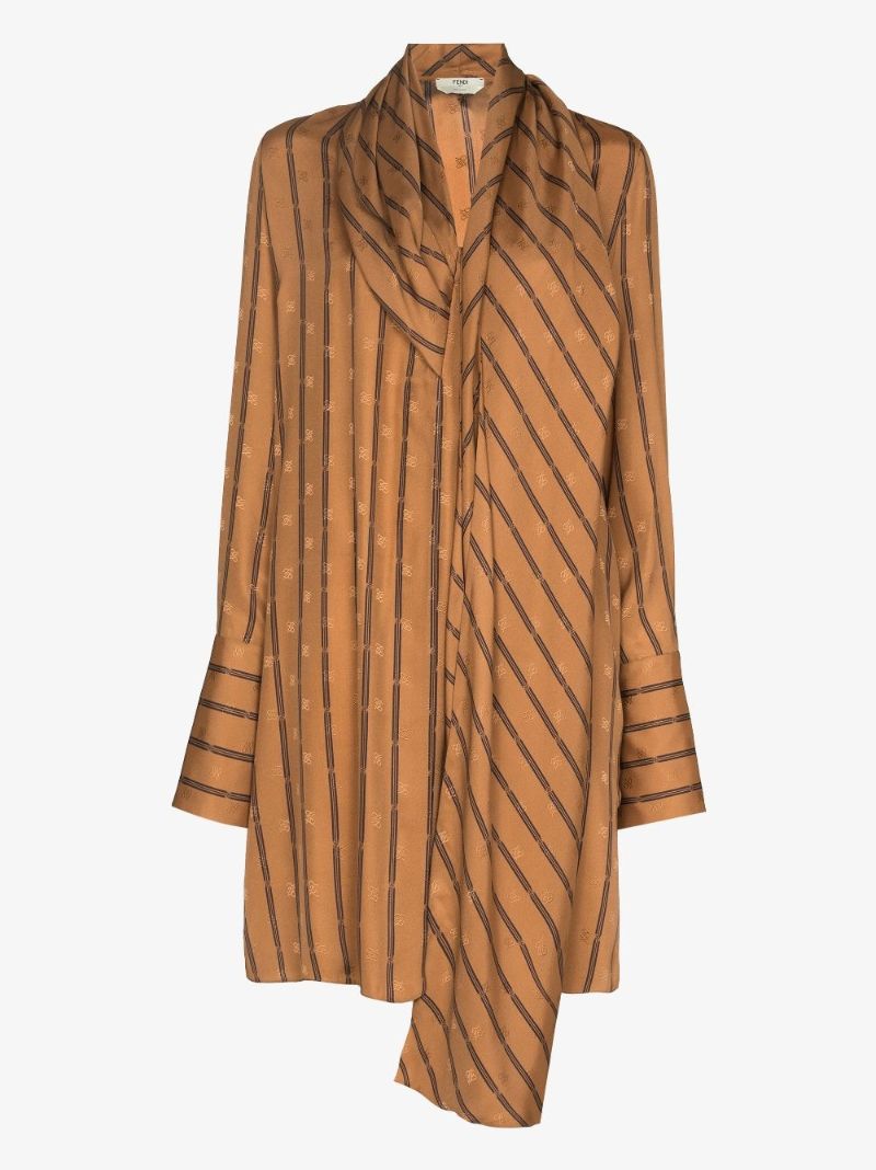 Karligraphy Silk Mini Dress