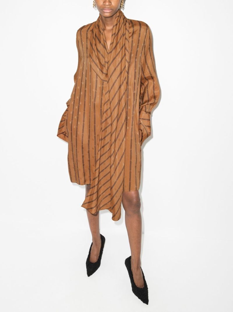 Karligraphy Silk Mini Dress