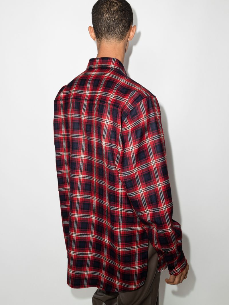 Logo Tartan Wool Shirt